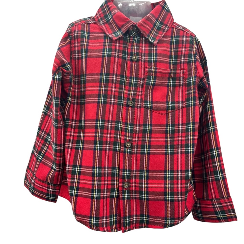 Carter Red Plaid Kids Shirt Boy/Girl size 24 months NWT